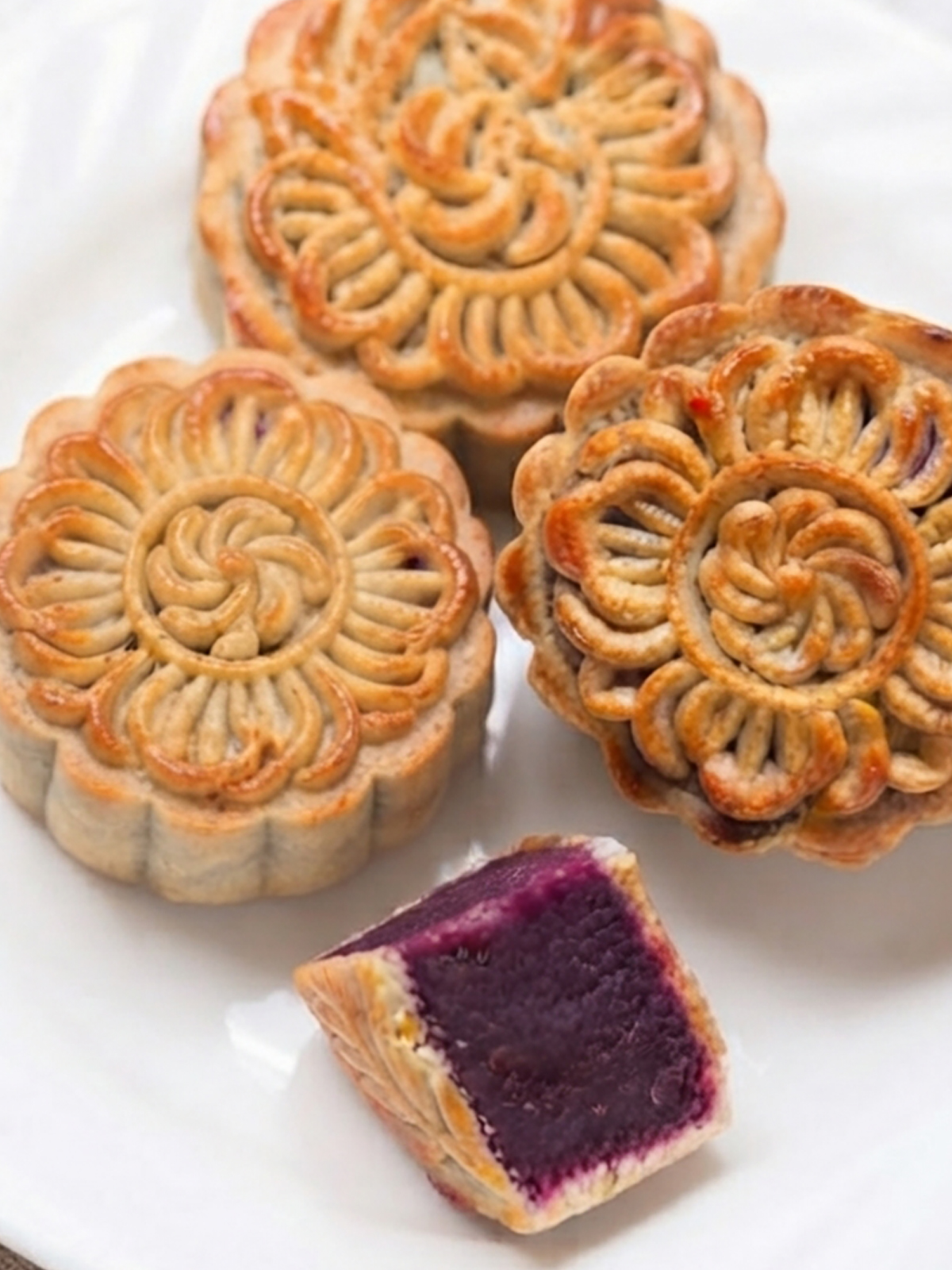 Purple Sweet Potato & Red Bean Pastry